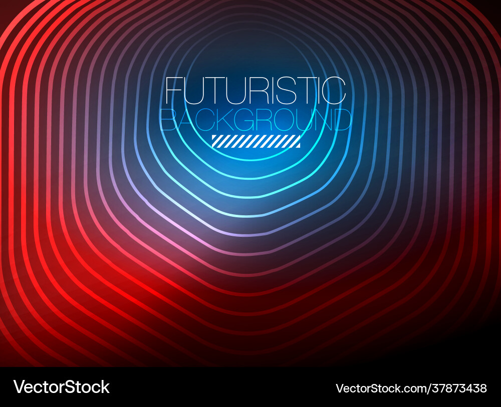 Neon color square shape lines abstract background vector image