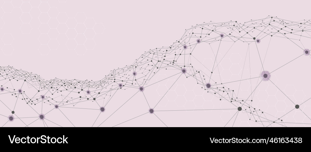 Neural network concept connected cells with links Vector Image