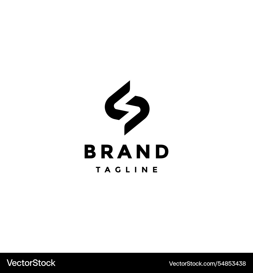 Simple initial letter s icon logo design Simple initial letter s icon logo design vector image