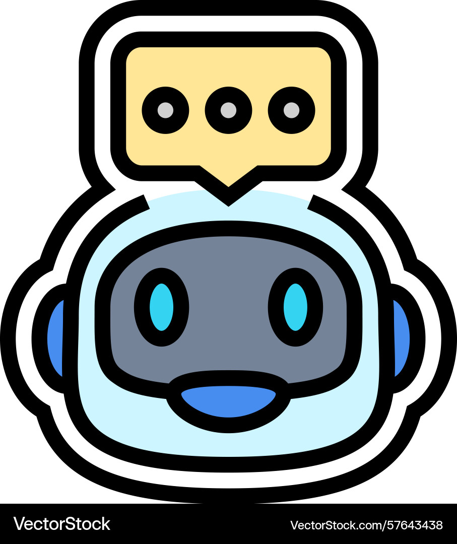 Smart assistant support color icon Vector Image
