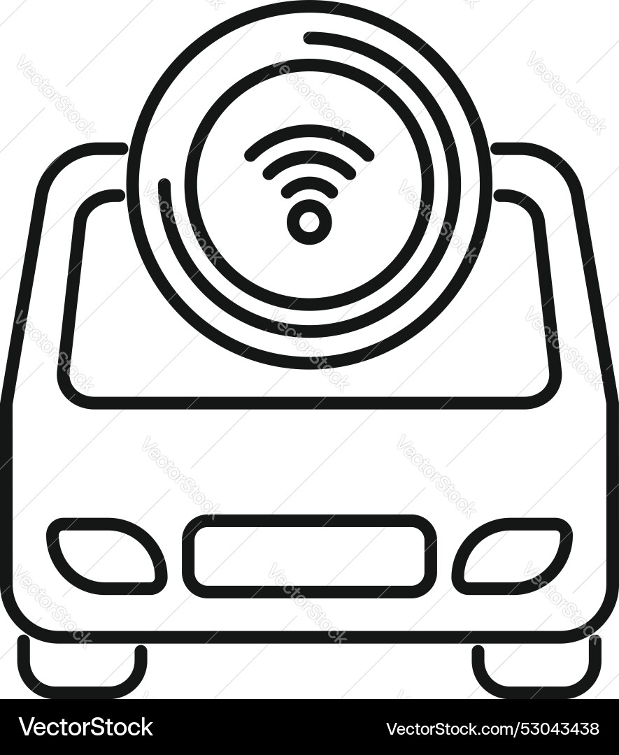 Smart car using wireless network icon showing wifi Smart car using wireless network icon showing wifi vector image