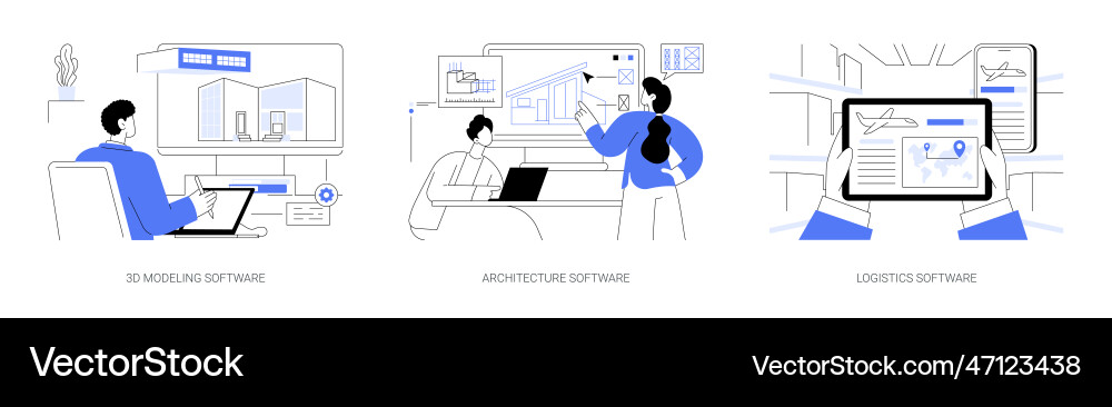Software for specialists abstract concept Software for specialists abstract concept vector image