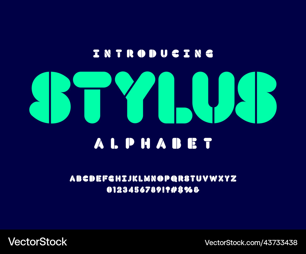 Stencil font Royalty Free Vector Image VectorStock