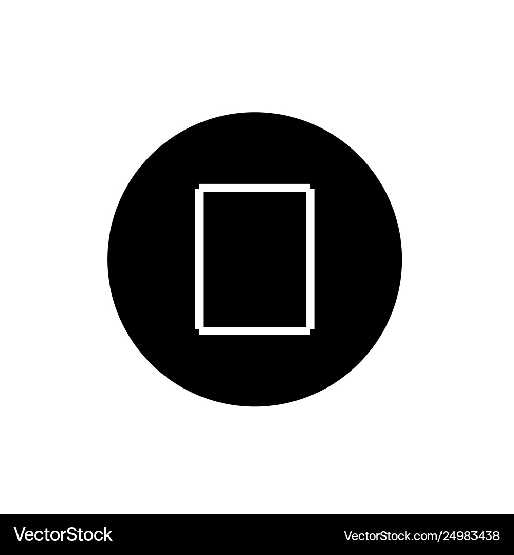 Stop button icon in linear style isolated Stop button icon in linear style isolated vector image