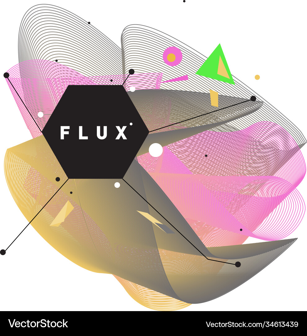 3d colorful wave background dynamic flux effect 3d colorful wave background dynamic flux effect Vector Image