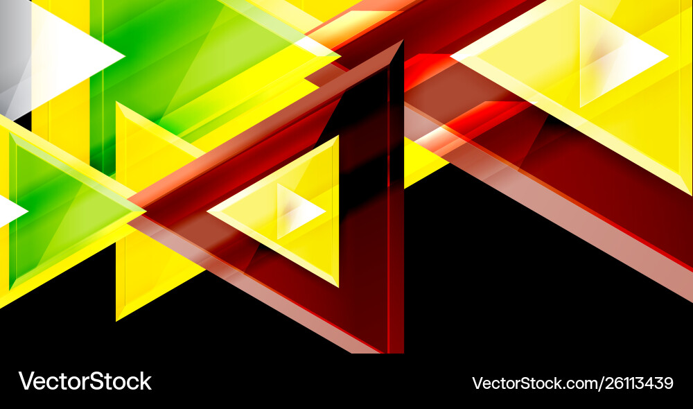 3d triangular minimal abstract background vector image