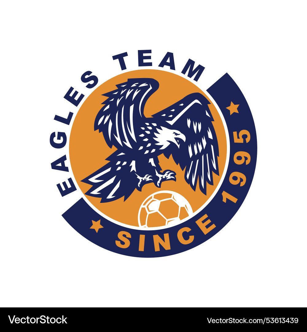 Aggressive Eagle Football Logo vector image