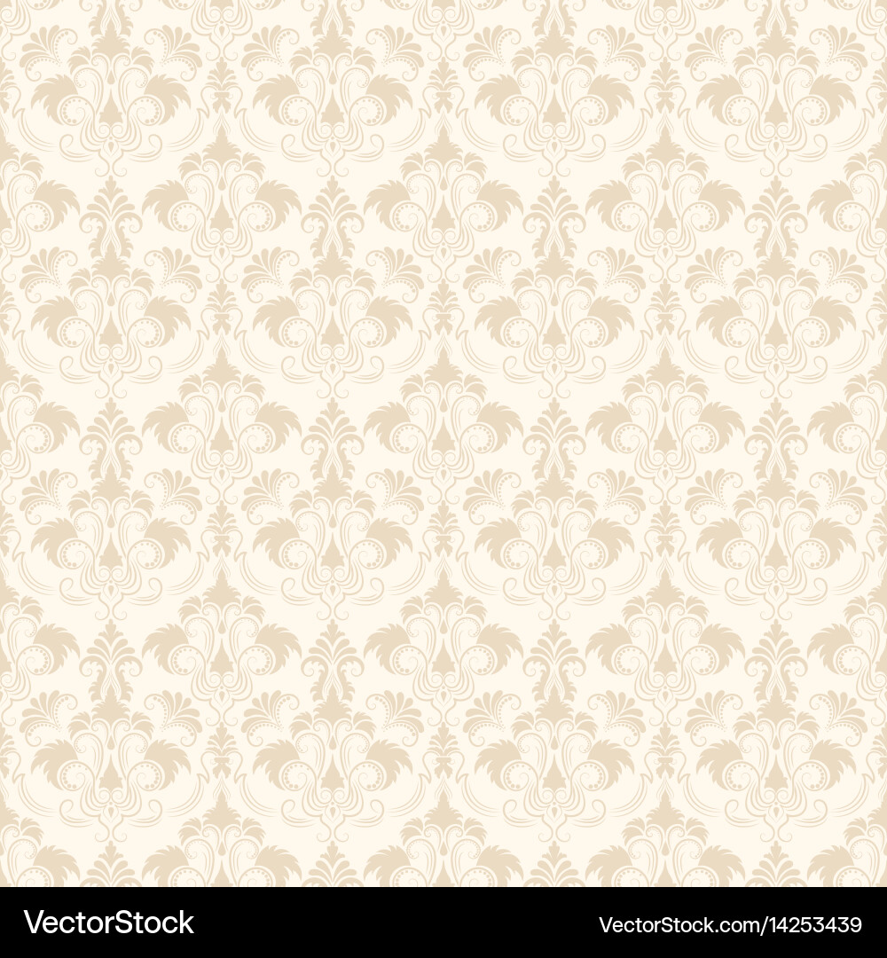 Damask seamless pattern background vector image