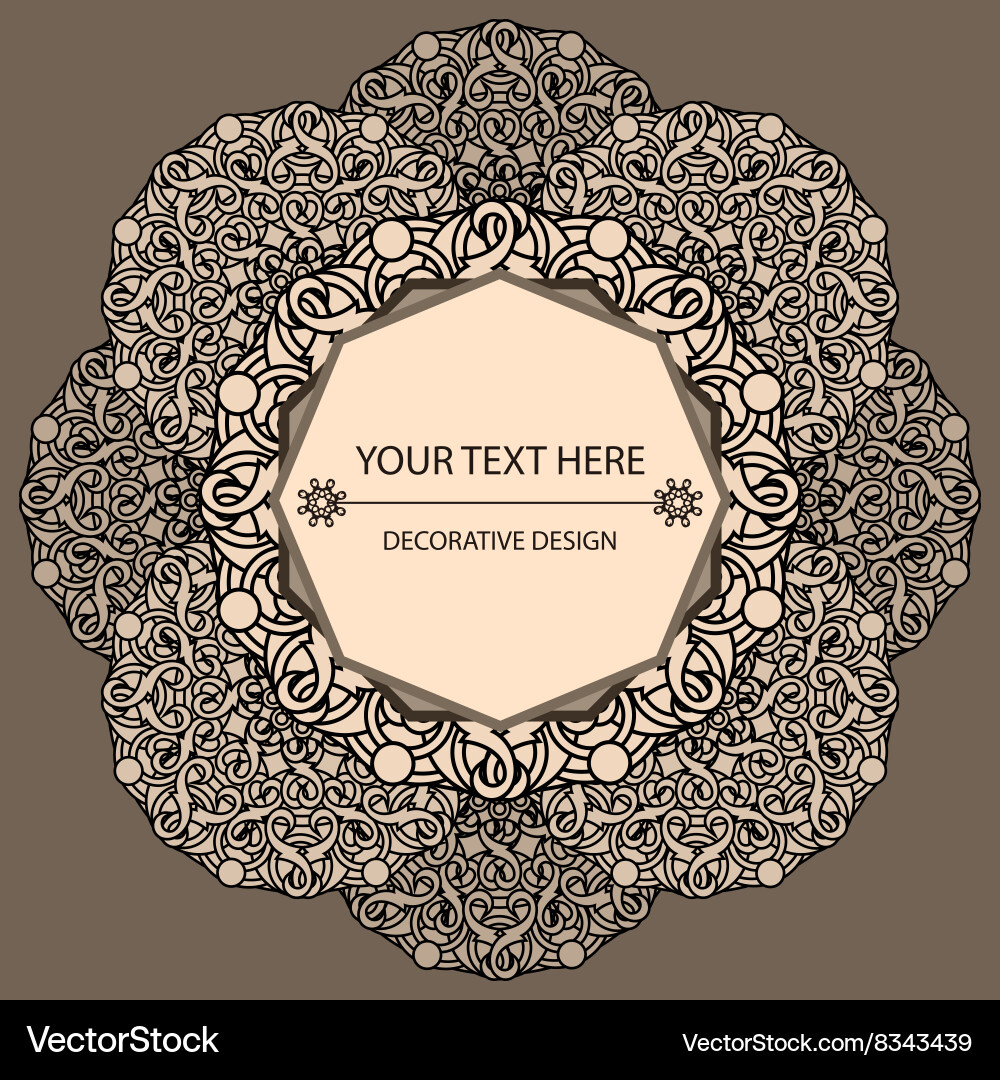 Decorative design element with a circular Vector Image