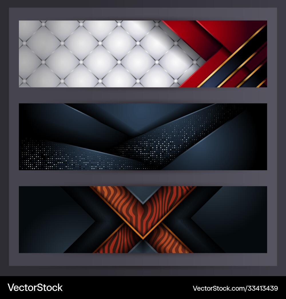 Horizontal banner set collection with various Horizontal banner set collection with various Vector Image