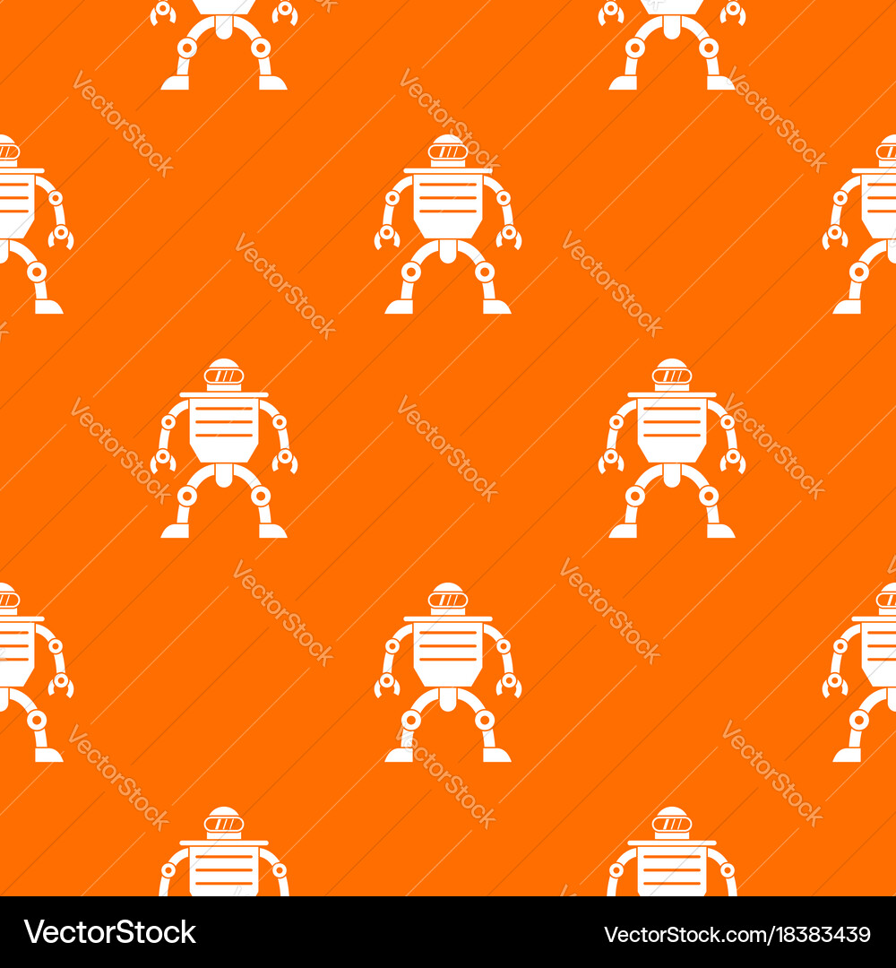 Humanoid robot pattern seamless Vector Image