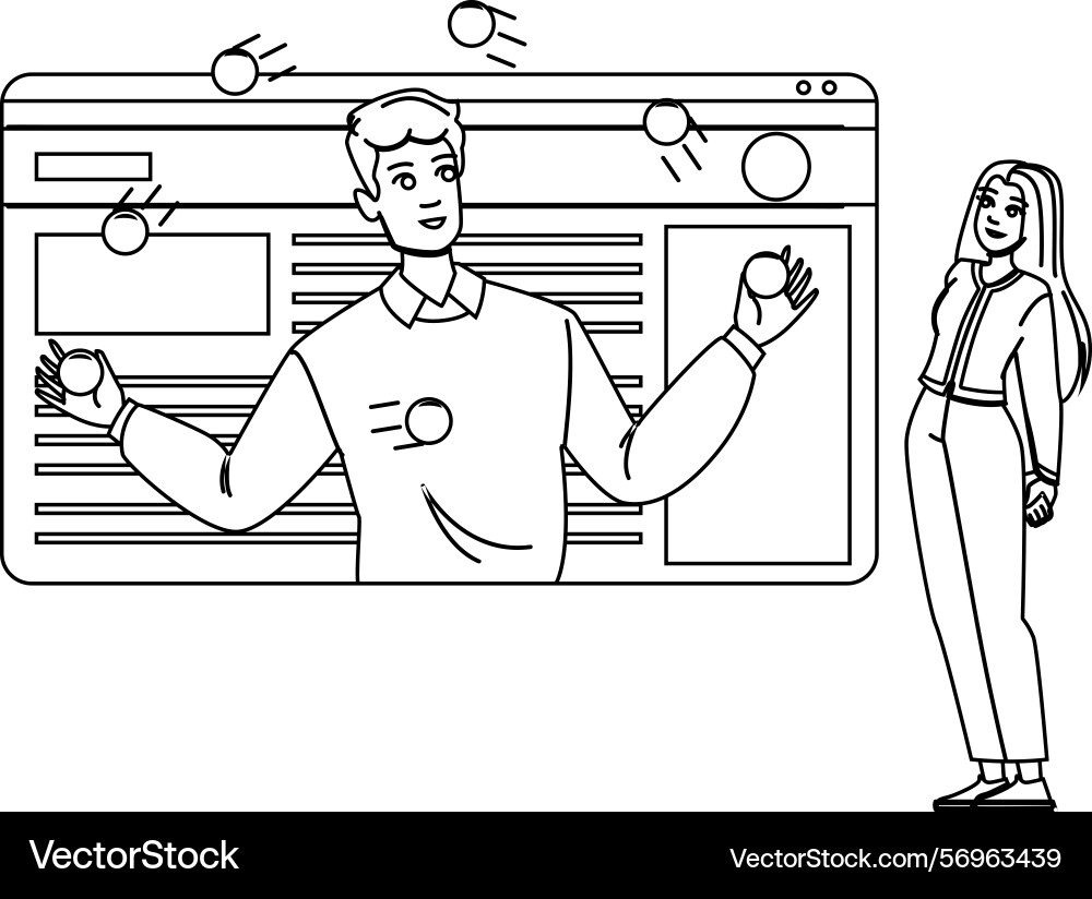 Interface interaction design website Vector Image