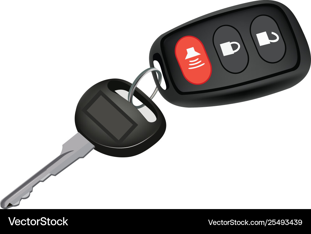 Key with automatically closing car Vector Image