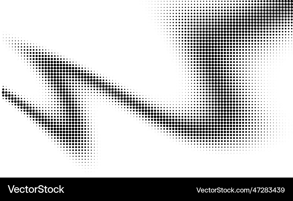 Monochrome gradient halftone dots background Monochrome gradient halftone dots background vector image