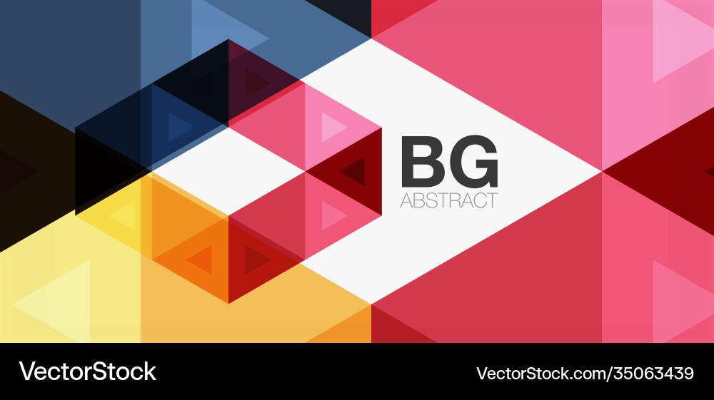 Mosaic triangle pattern abstract background Vector Image