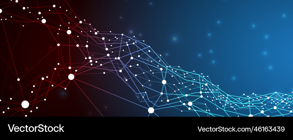 Neural network concept connected cells with links Vector Image