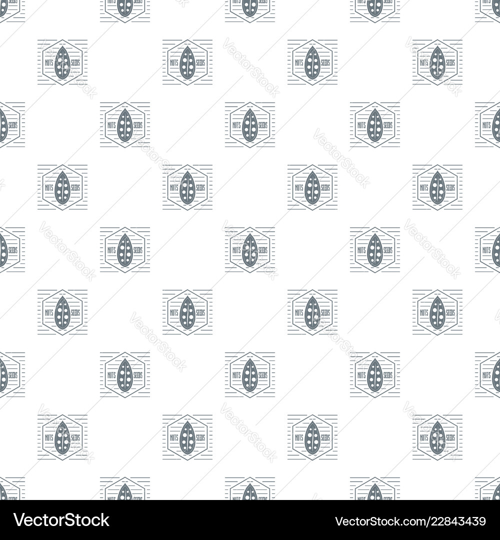Nut and seed pattern seamless Vector Image