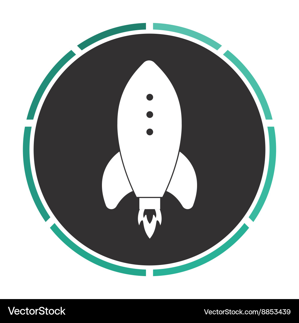 Rocket computer symbol vector image
