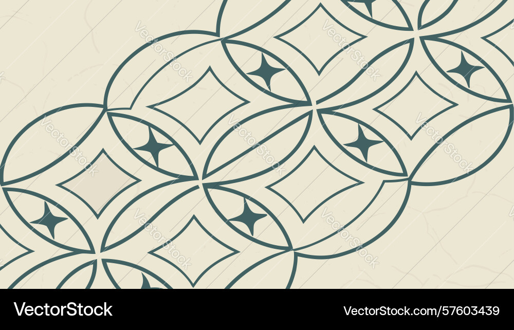 Seamless geometric pattern with interlocking vector image