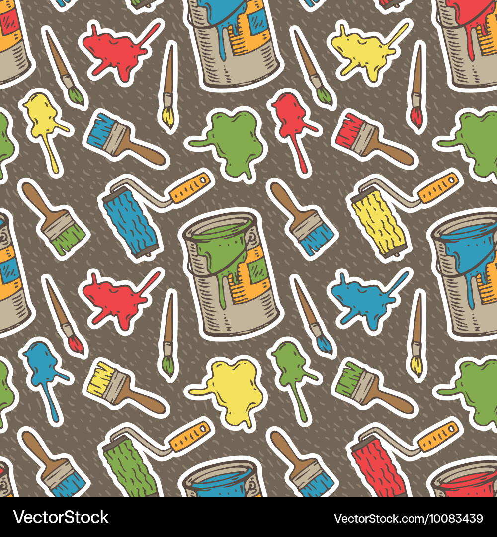 Seamless pattern with multicolored vector image