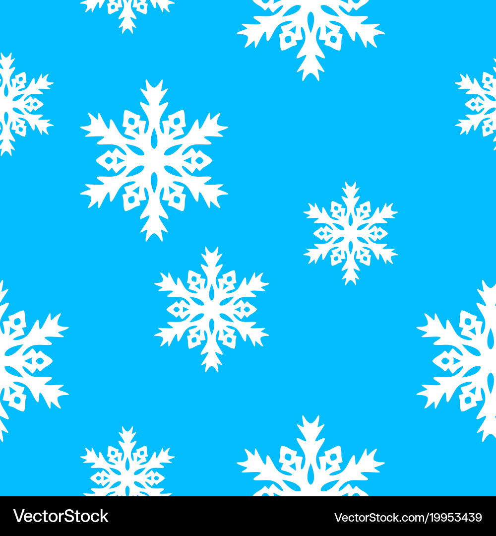 Seamless pattern with snowflakes background Vector Image