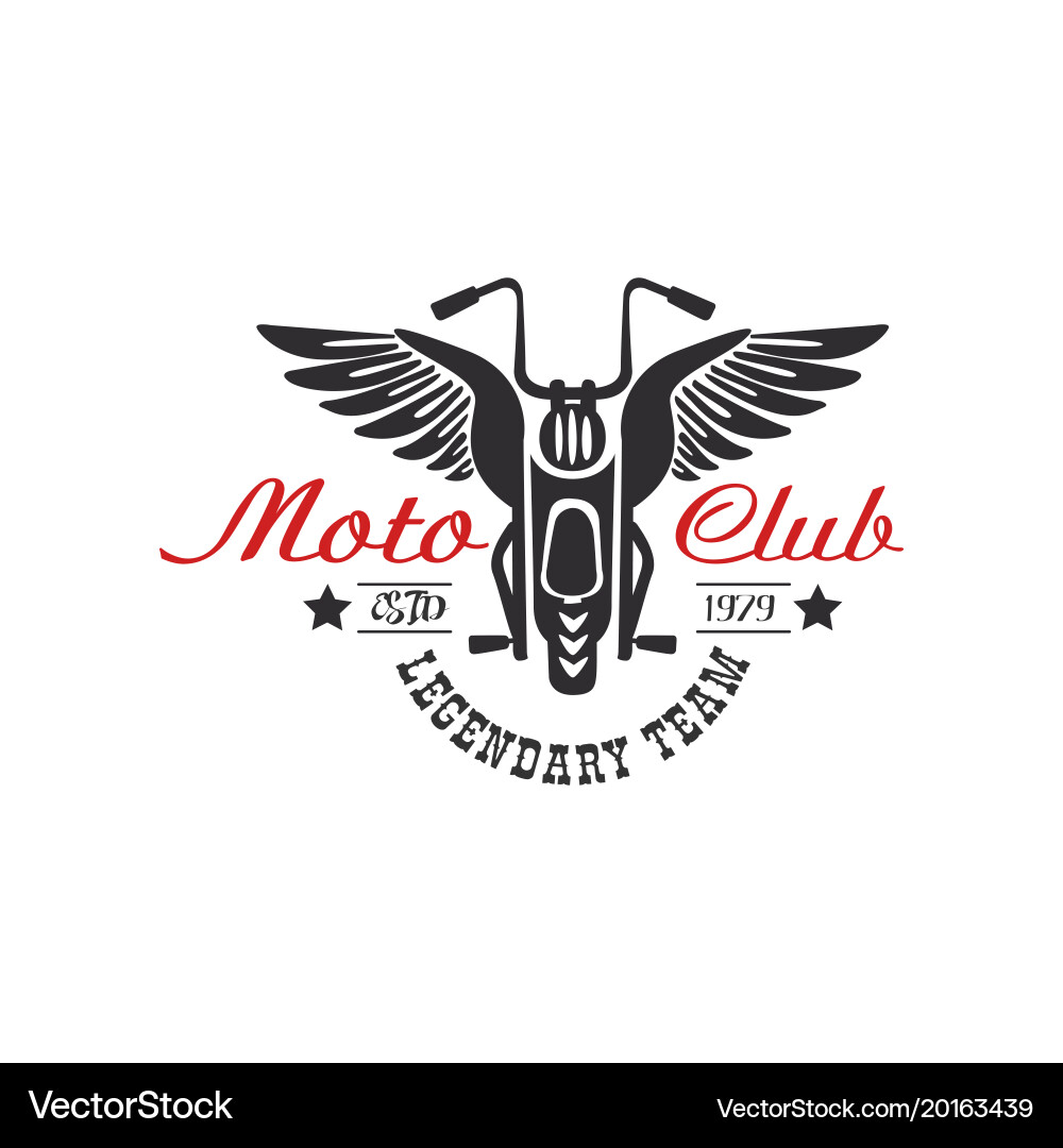Vintage Motorcycle Club Logo - 1979 Vector Image