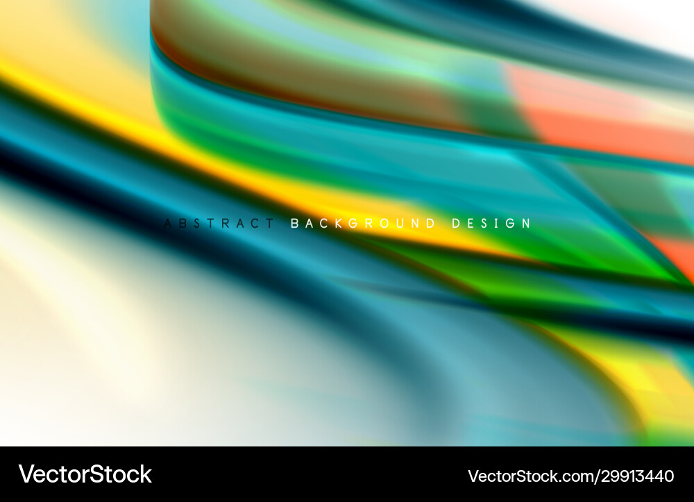 Abstract background - fluid color gradient waves Vector Image