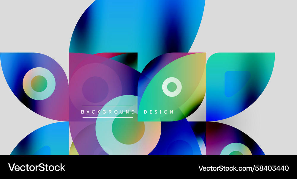 Abstract geometric shapes overlap creating Vector Image