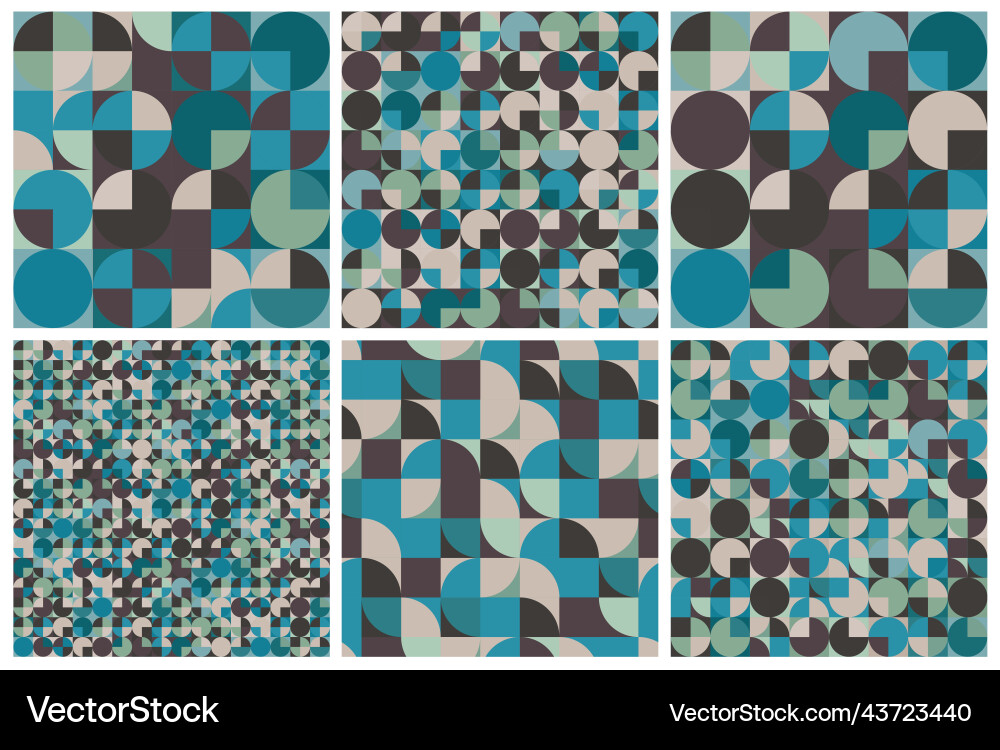 Abstract seamless pattern set with circles Abstract seamless pattern set with circles vector image