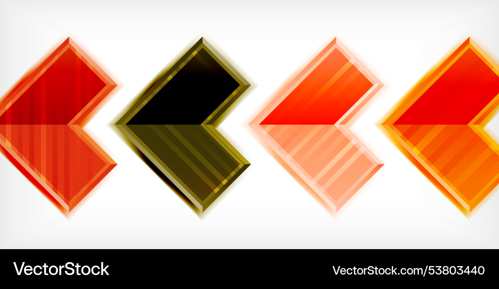 Arrow symbols created with 3d effects and line Arrow symbols created with 3d effects and line Vector Image