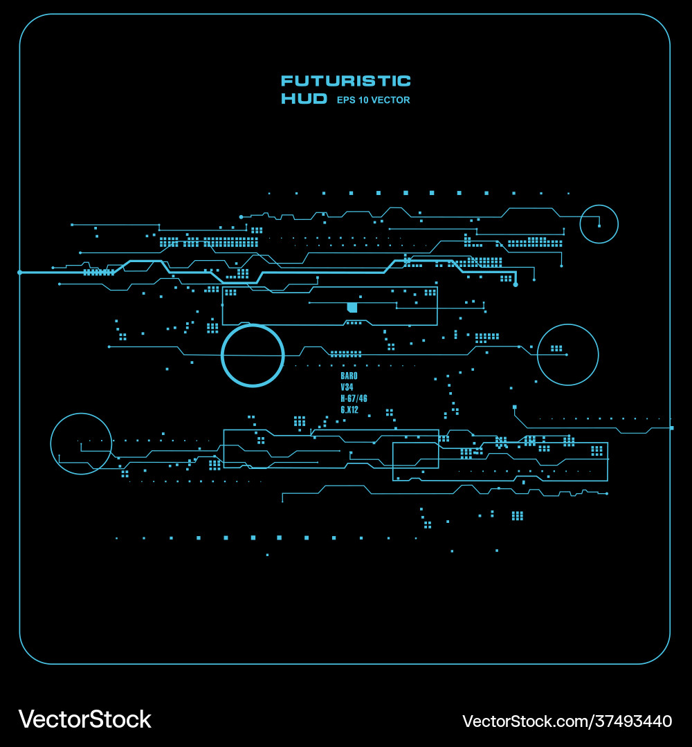 Background with futuristic user interface design Background with futuristic user interface design vector image