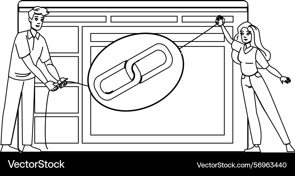 Building internal linking Vector Image