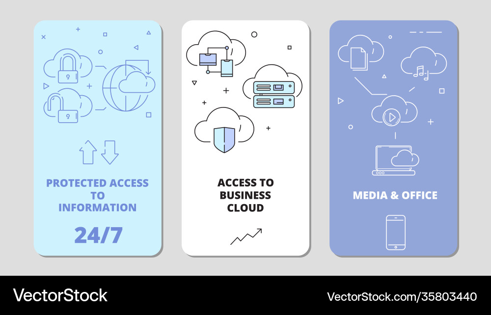 Cloud technology app online software computer vector image