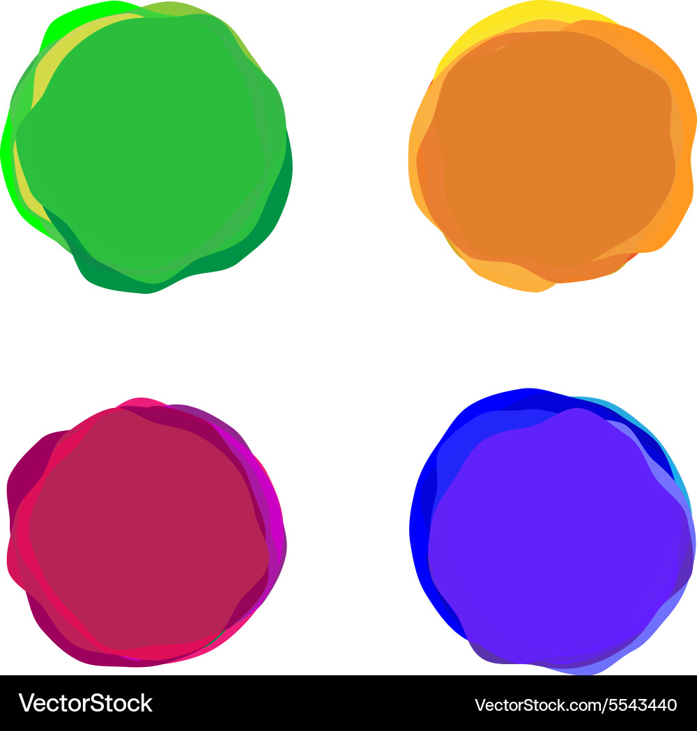 Colorful Paint Splatter Set vector image