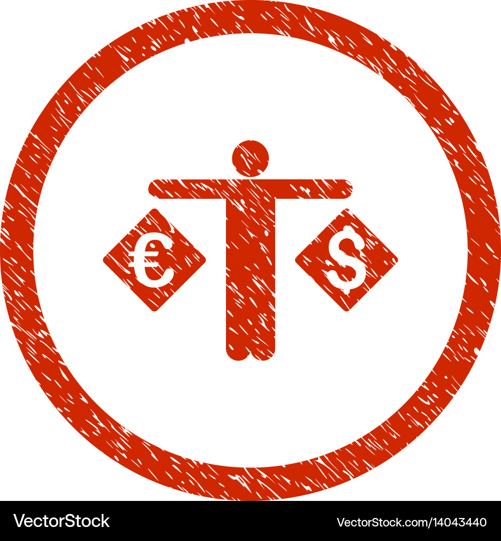 Currency trader rounded grainy icon vector image