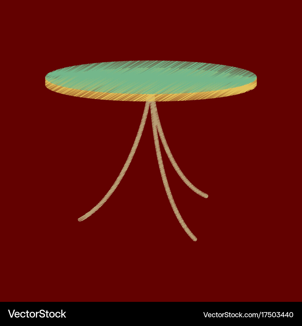 Flat shading style icon table vector image