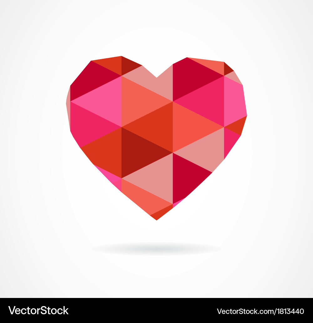 Geometric Heart Pattern vector image