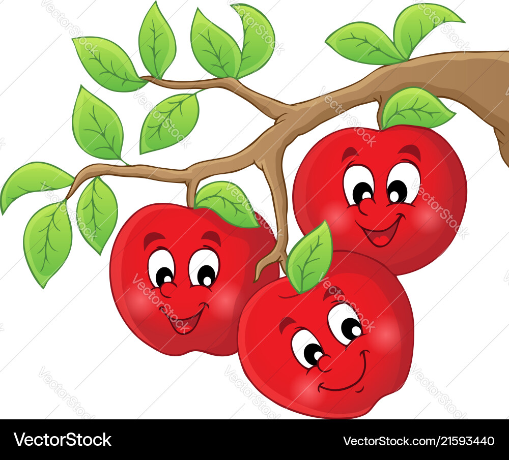 Image with apples 1 Image with apples 1 vector image