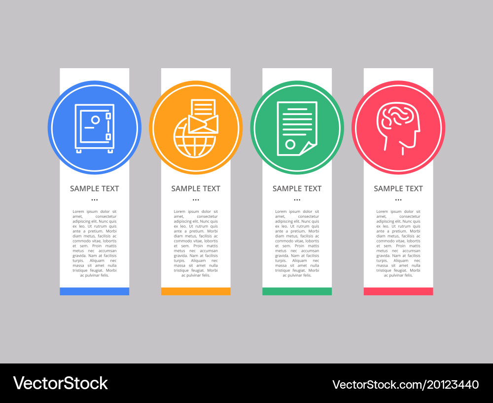 Infographic object text sample vector image