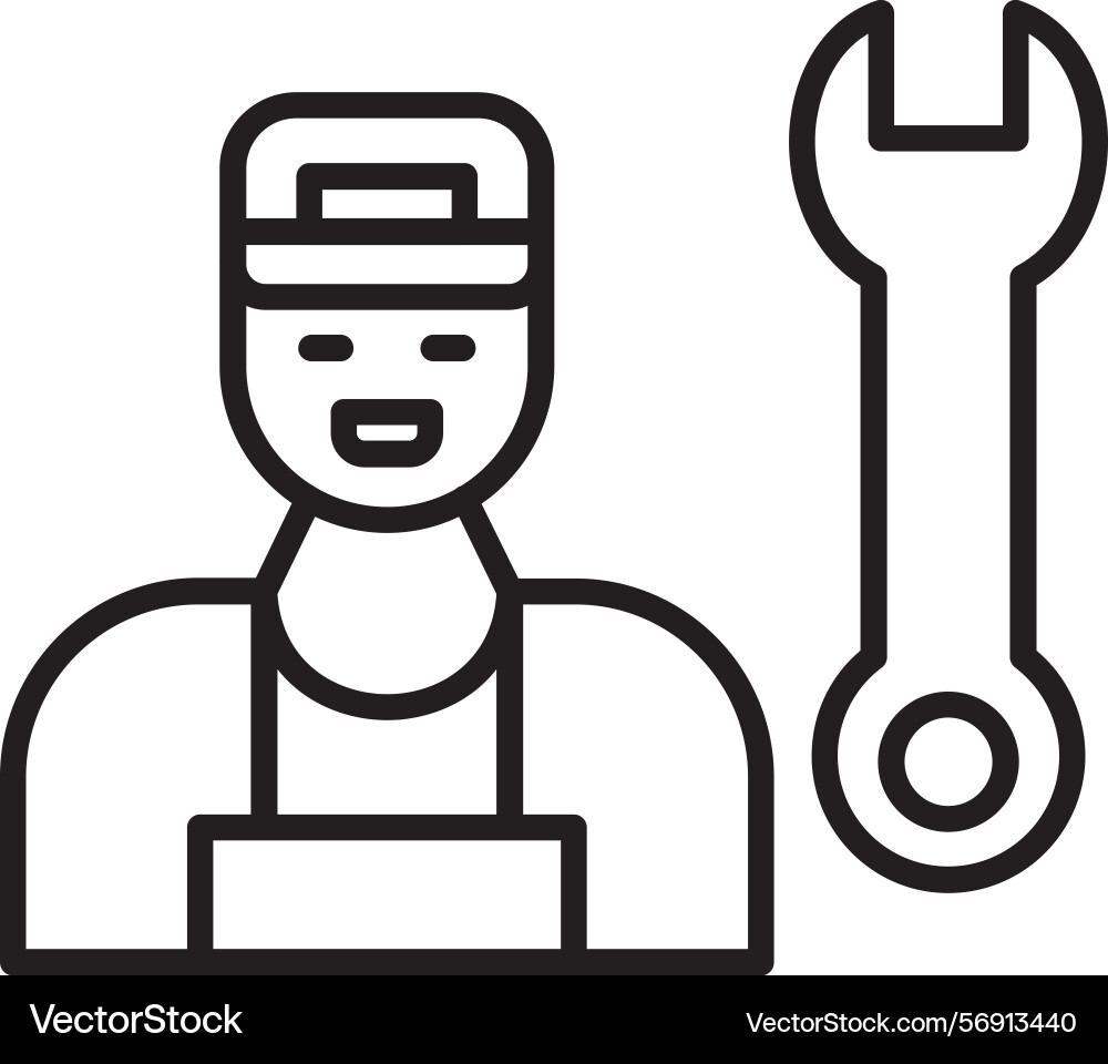 Mechanic linear style icon design Vector Image