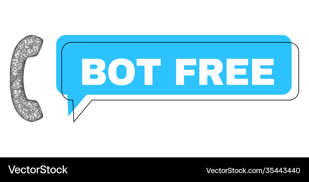 Misplaced bot free chat frame and linear phone Vector Image