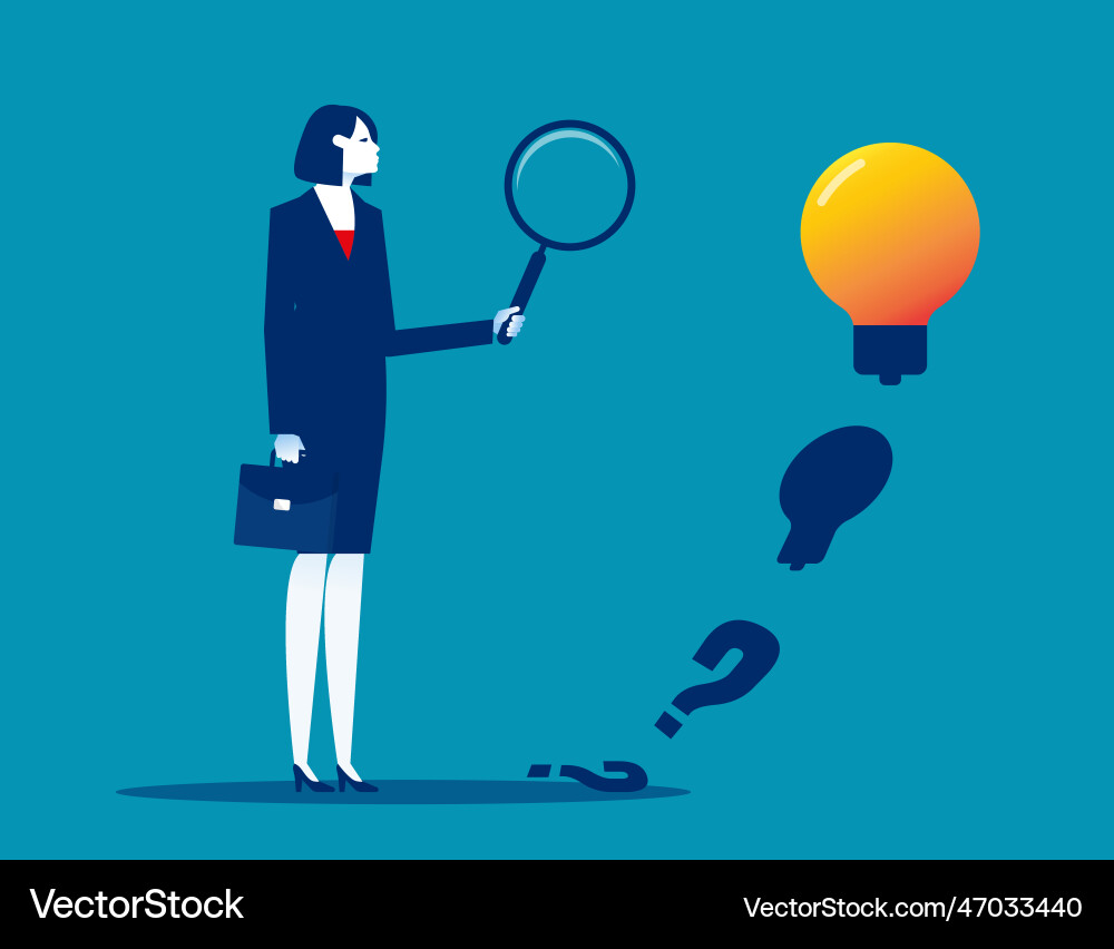 Problem solving process business search creative Problem solving process business search creative vector image