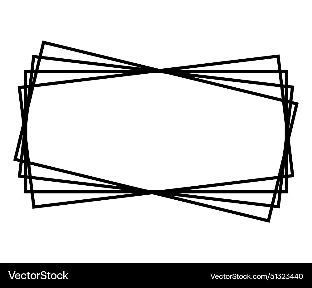 Square frame geometric abstract element Square frame geometric abstract element vector image