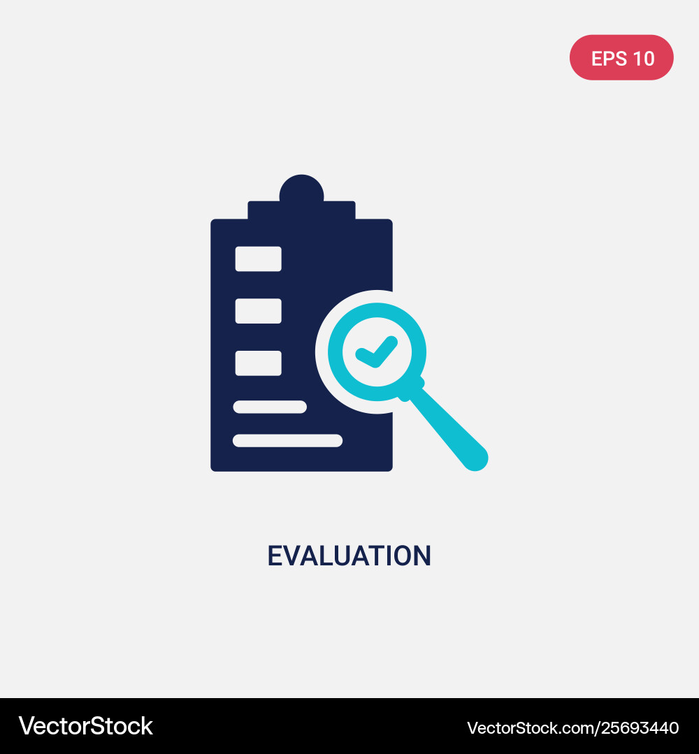 Two color evaluation icon from artificial Two color evaluation icon from artificial vector image