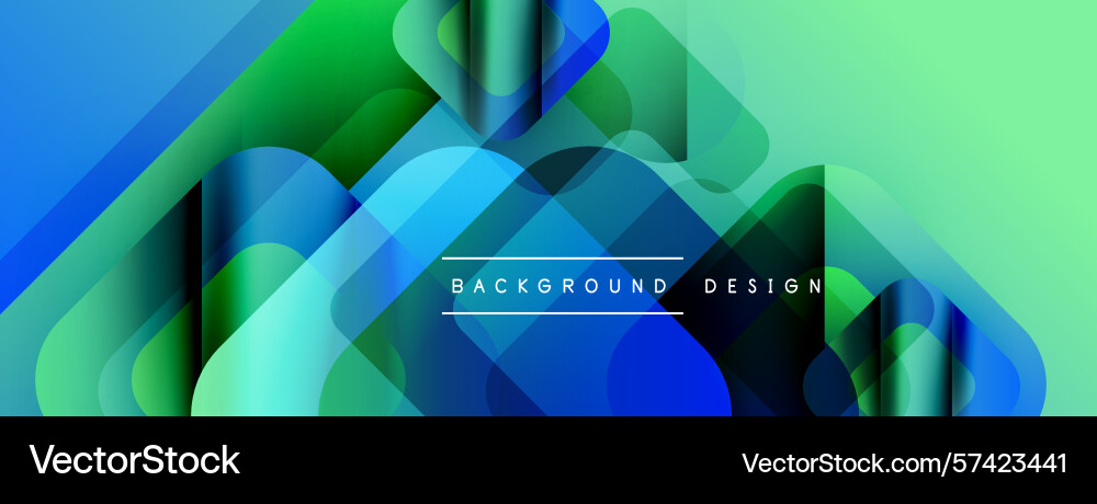 Abstract geometric shapes overlap creating Vector Image