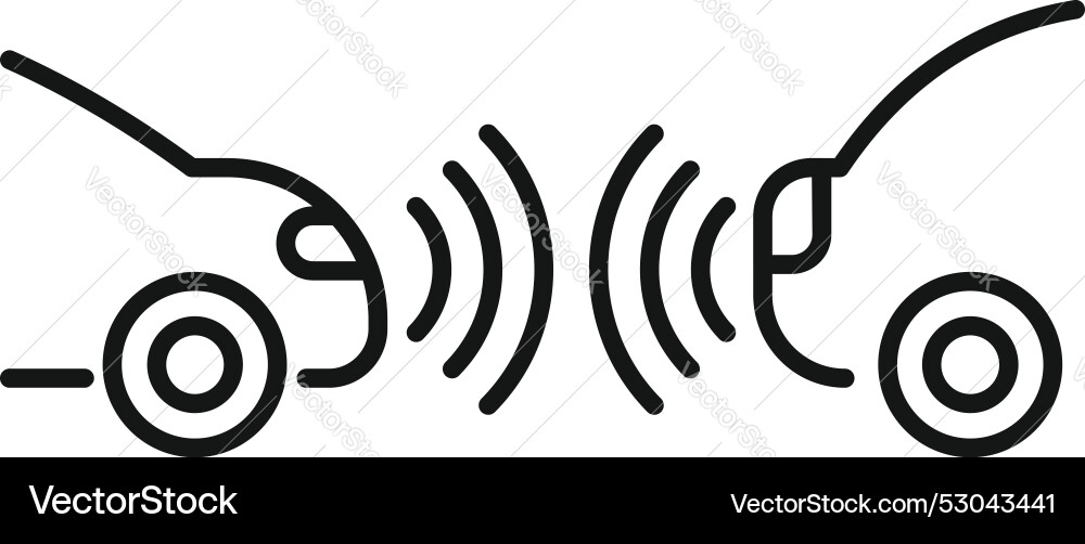Autonomous car using sensor for self driving Autonomous car using sensor for self driving vector image
