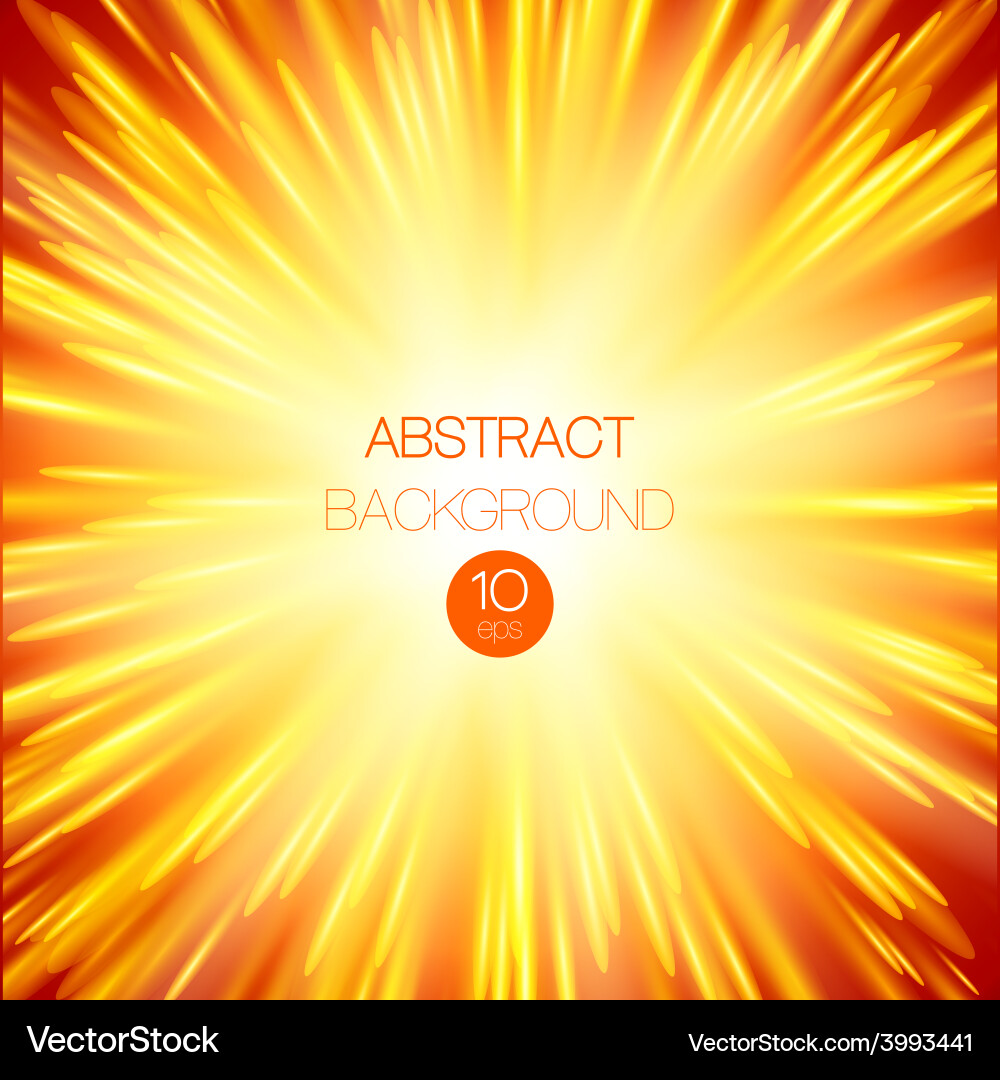 Background with glowing rays vector image