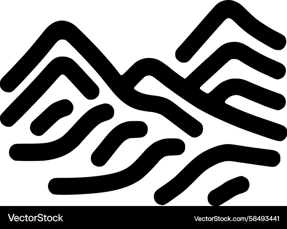 Black Abstract Fingerprint Pattern Vector Image