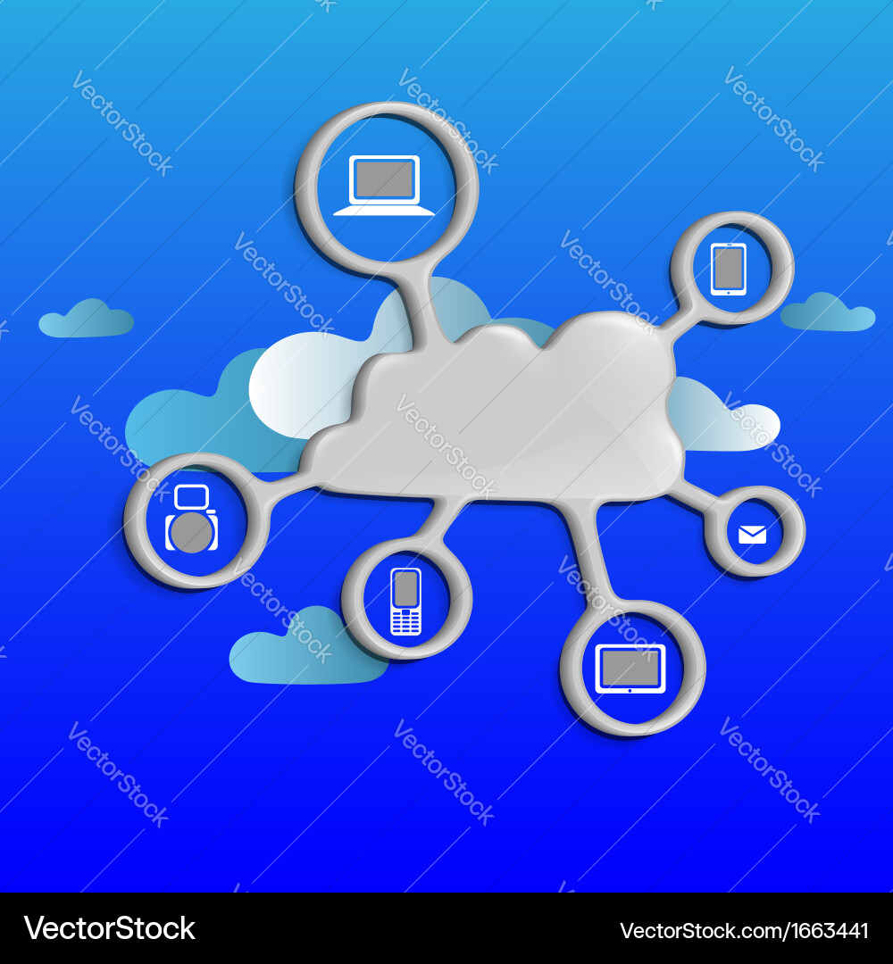 Cloud computing concept Vector Image