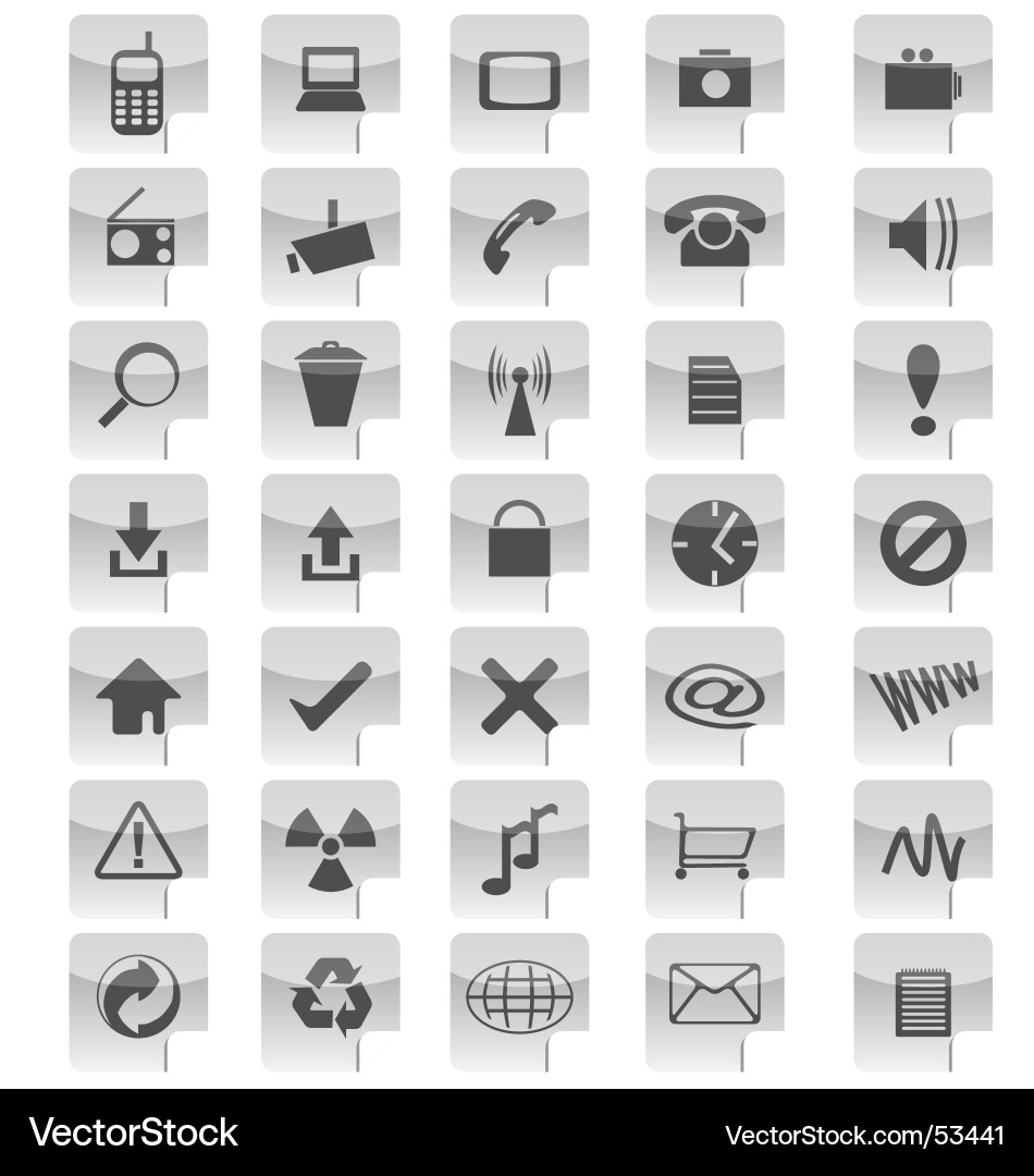Collection of Buttons vector image